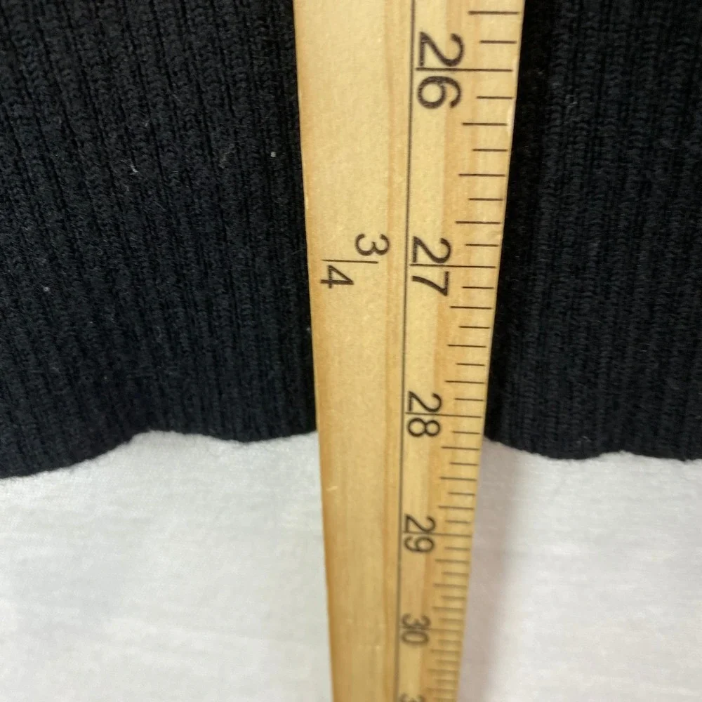 Banana Republic Extra Fine Merino Wool Quarter Zip Men L Black Utility Pocket